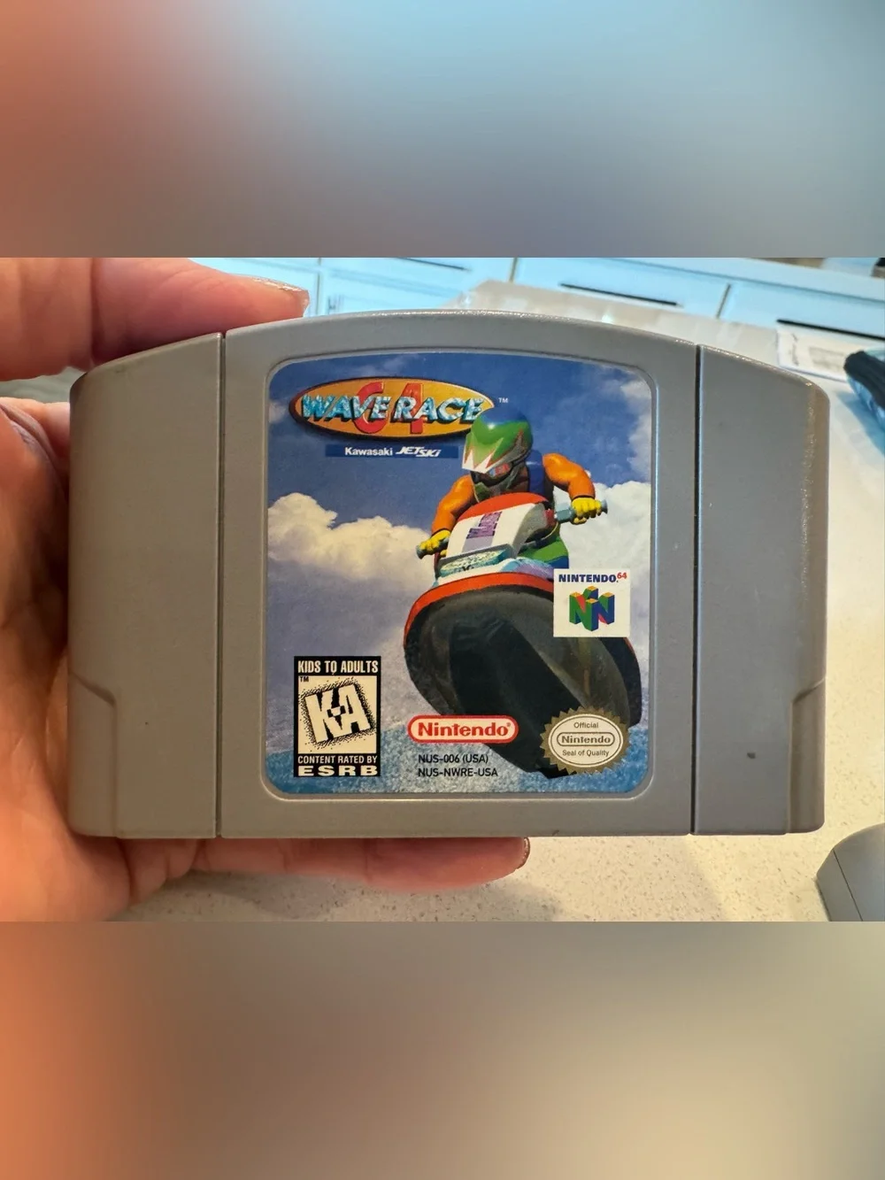 Nintendo Wave Racer 64 Grey N64 Game Cartridge - Vintage